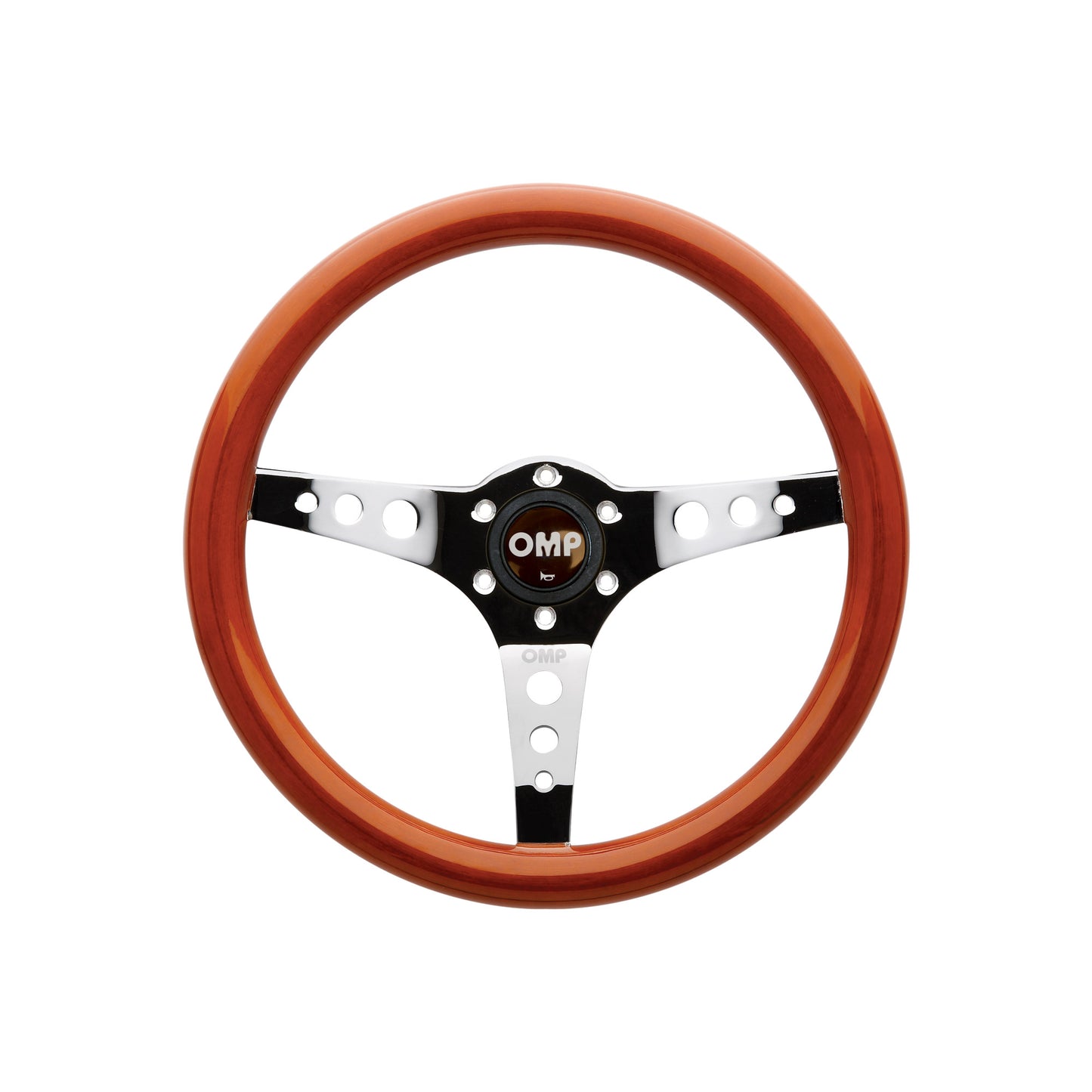 MUGELLO:WOODEN STEERING WHEEL.D.350mm HANDGRIP OVAL:25X23mm