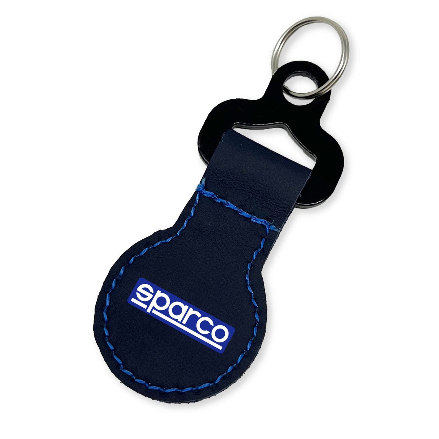 LEATHER HF ROUND KEYCHAIN