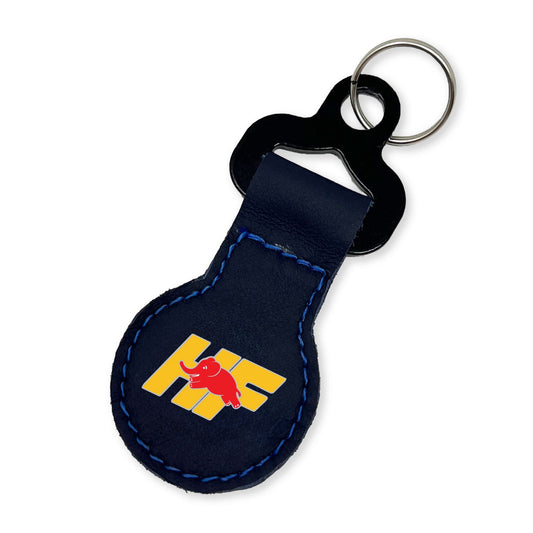 LEATHER HF ROUND KEYCHAIN
